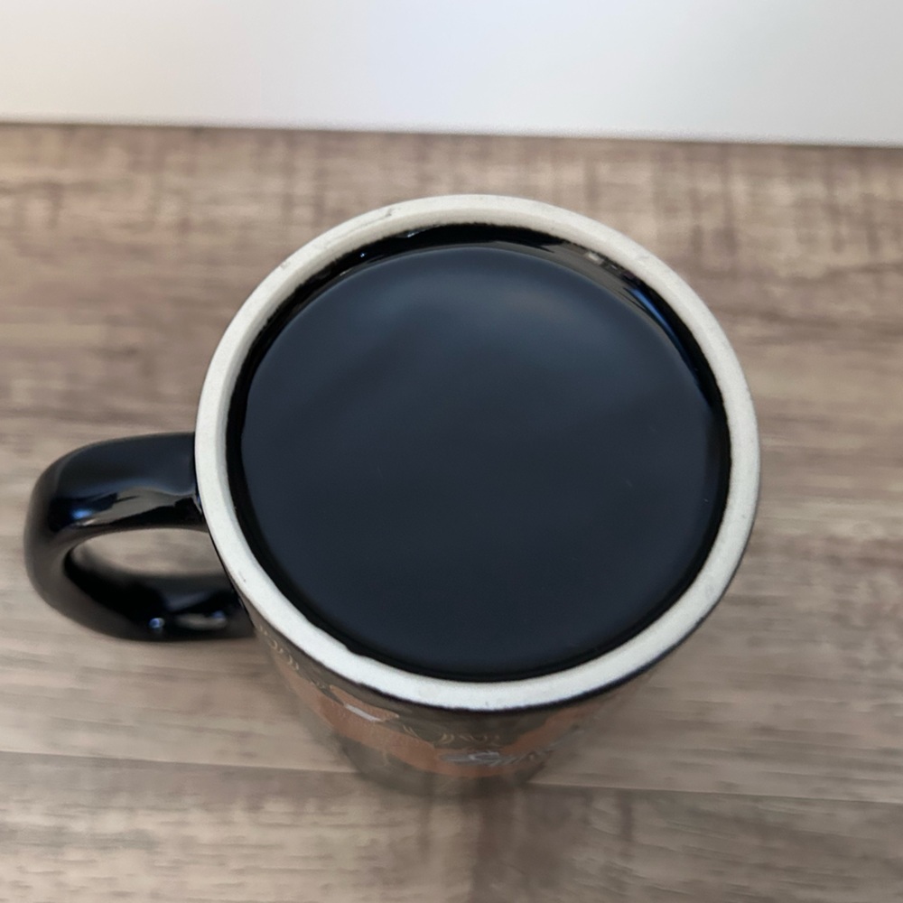 Mushroom botanical graphic black brown gold coffee mug tea trendy - Picture 7 of 10